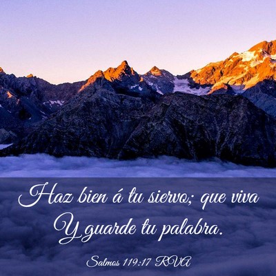 Picture 03 - Salmos 119:17 RVA - Haz bien á tu siervo; que viva Y guarde tu - Bible Verse Picture