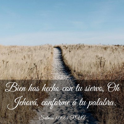 Picture 03 - Salmos 119:65 RVA - Bien has hecho con tu siervo, Oh Jehová, - Bible Verse Picture