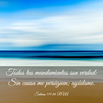 Picture 03 - Salmos 119:86 RVA - Todos tus mandamientos son verdad: Sin causa me - Bible Verse Picture
