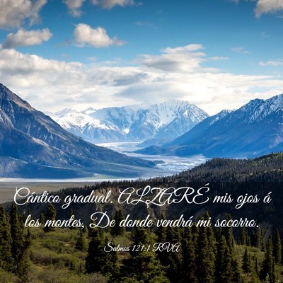 Picture 03 - Salmos 121:1 RVA - Cántico gradual. ALZARÉ mis ojos á los montes, - Bible Verse Picture