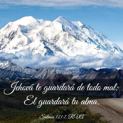 Picture 03 - Salmos 121:7 RVA - Jehová te guardará de todo mal: El guardará tu - Bible Verse Picture