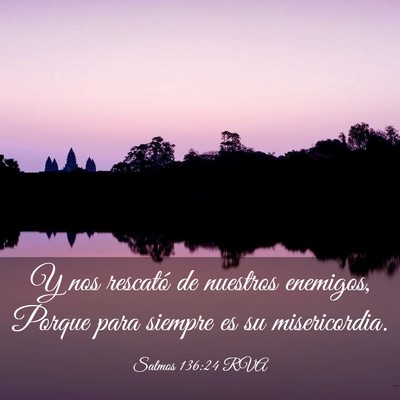 Picture 03 - Salmos 136:24 RVA - Y nos rescató de nuestros enemigos, Porque para - Bible Verse Picture