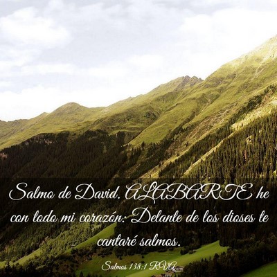 Picture 03 - Salmos 138:1 RVA - Salmo de David. ALABARTE he con todo mi corazón: - Bible Verse Picture