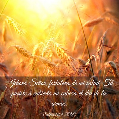Picture 03 - Salmos 140:7 RVA - Jehová Señor, fortaleza de mi salud, Tú - Bible Verse Picture