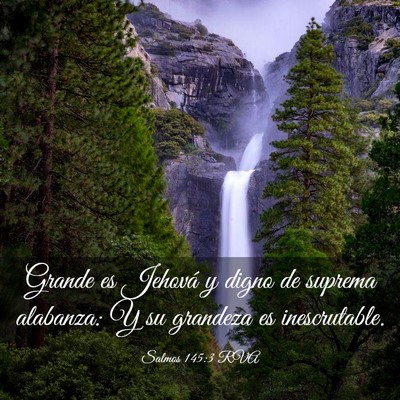Picture 03 - Salmos 145:3 RVA - Grande es Jehová y digno de suprema alabanza: Y - Bible Verse Picture