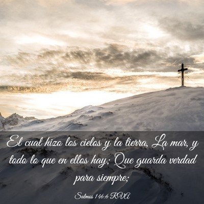 Picture 03 - Salmos 146:6 RVA - El cual hizo los cielos y la tierra, La mar, y - Bible Verse Picture