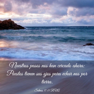Picture 03 - Salmos 17:11 RVA - Nuestros pasos nos han cercado ahora: Puestos - Bible Verse Picture
