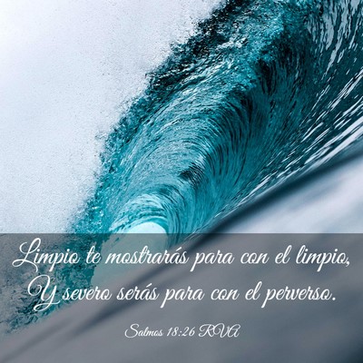 Picture 03 - Salmos 18:26 RVA - Limpio te mostrarás para con el limpio, Y severo - Bible Verse Picture