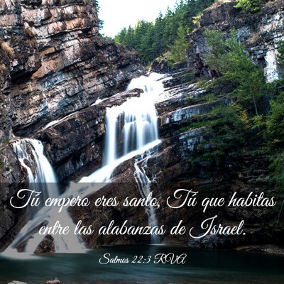 Picture 03 - Salmos 22:3 RVA - Tú empero eres santo, Tú que habitas entre las - Bible Verse Picture