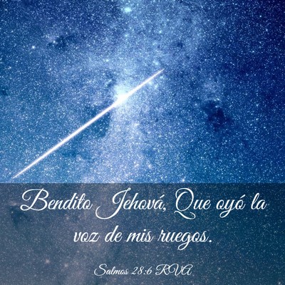 Picture 03 - Salmos 28:6 RVA - Bendito Jehová, Que oyó la voz de mis - Bible Verse Picture