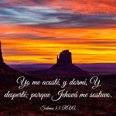 Picture 03 - Salmos 3:5 RVA - Yo me acosté, y dormí, Y desperté; porque - Bible Verse Picture