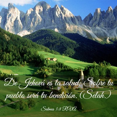 Picture 03 - Salmos 3:8 RVA - De Jehová es la salud: Sobre tu pueblo será tu - Bible Verse Picture