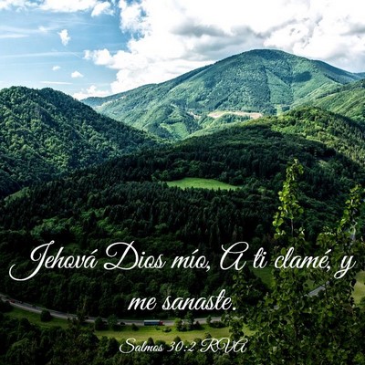 Picture 03 - Salmos 30:2 RVA - Jehová Dios mío, A ti clamé, y me - Bible Verse Picture
