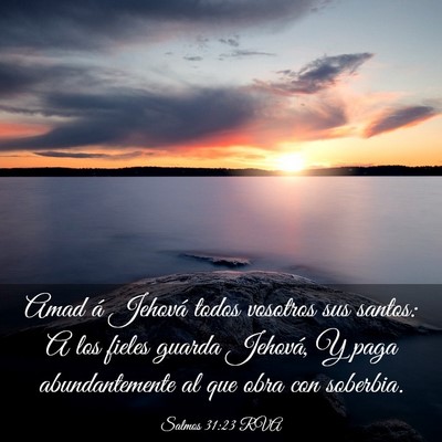 Picture 03 - Salmos 31:23 RVA - Amad á Jehová todos vosotros sus santos: A los - Bible Verse Picture