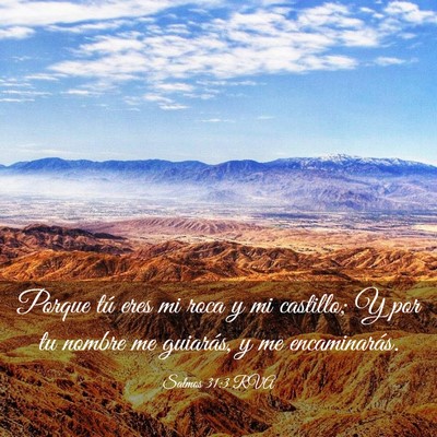 Picture 03 - Salmos 31:3 RVA - Porque tú eres mi roca y mi castillo; Y por tu - Bible Verse Picture