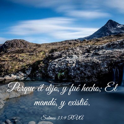 Picture 03 - Salmos 33:9 RVA - Porque él dijo, y fué hecho; El mandó, y - Bible Verse Picture