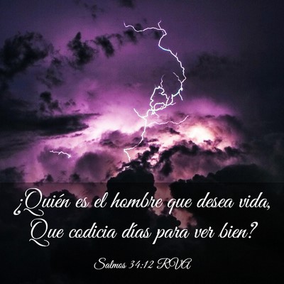Picture 03 - Salmos 34:12 RVA - ¿Quién es el hombre que desea vida, Que codicia - Bible Verse Picture