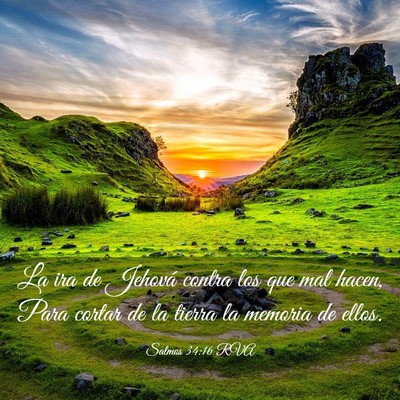Picture 03 - Salmos 34:16 RVA - La ira de Jehová contra los que mal hacen, Para - Bible Verse Picture