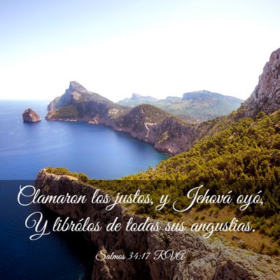 Picture 03 - Salmos 34:17 RVA - Clamaron los justos, y Jehová oyó, Y librólos - Bible Verse Picture