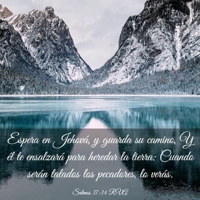 Picture 03 - Salmos 37:34 RVA - Espera en Jehová, y guarda su camino, Y él te - Bible Verse Picture
