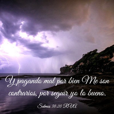 Picture 03 - Salmos 38:20 RVA - Y pagando mal por bien Me son contrarios, por - Bible Verse Picture