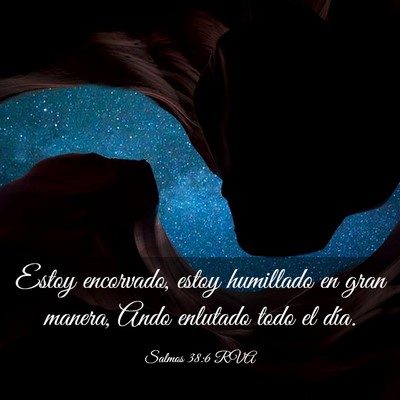 Picture 03 - Salmos 38:6 RVA - Estoy encorvado, estoy humillado en gran manera, - Bible Verse Picture