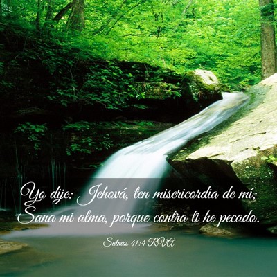 Picture 03 - Salmos 41:4 RVA - Yo dije: Jehová, ten misericordia de mí; Sana - Bible Verse Picture