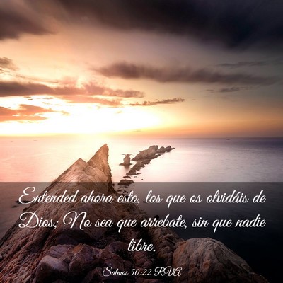 Picture 03 - Salmos 50:22 RVA - Entended ahora esto, los que os olvidáis de - Bible Verse Picture