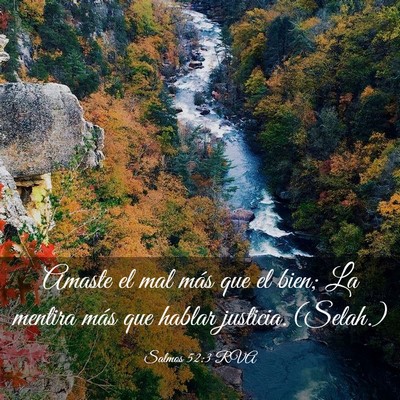 Picture 03 - Salmos 52:3 RVA - Amaste el mal más que el bien; La mentira más - Bible Verse Picture