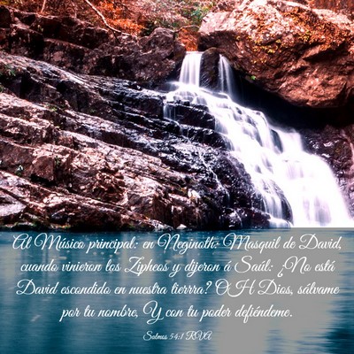 Picture 03 - Salmos 54:1 RVA - Al Músico principal: en Neginoth: Masquil de - Bible Verse Picture