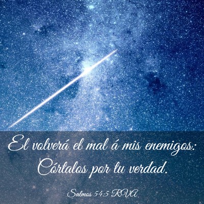 Picture 03 - Salmos 54:5 RVA - El volverá el mal á mis enemigos: Córtalos por - Bible Verse Picture