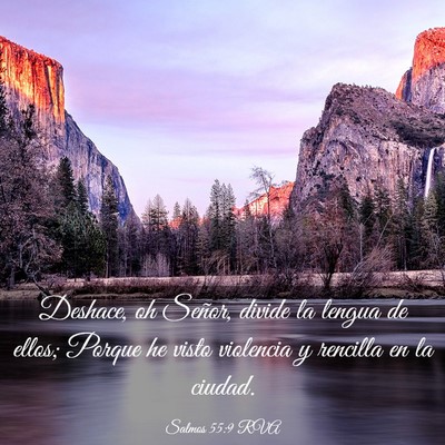 Picture 03 - Salmos 55:9 RVA - Deshace, oh Señor, divide la lengua de ellos; - Bible Verse Picture