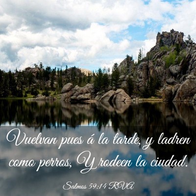 Picture 03 - Salmos 59:14 RVA - Vuelvan pues á la tarde, y ladren como perros, Y - Bible Verse Picture