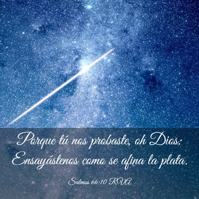 Picture 03 - Salmos 66:10 RVA - Porque tú nos probaste, oh Dios: Ensayástenos - Bible Verse Picture