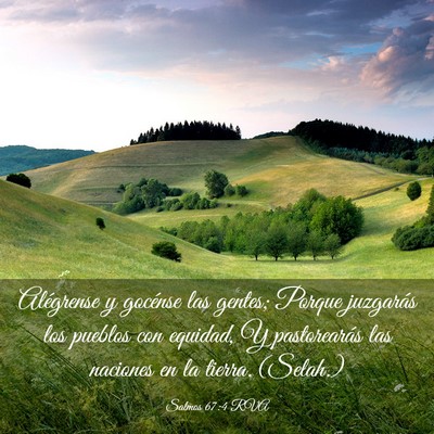 Picture 03 - Salmos 67:4 RVA - Alégrense y gocénse las gentes; Porque - Bible Verse Picture