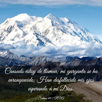 Picture 03 - Salmos 69:3 RVA - Cansado estoy de llamar; mi garganta se ha - Bible Verse Picture