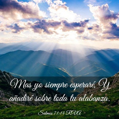 Picture 03 - Salmos 71:14 RVA - Mas yo siempre esperaré, Y añadiré sobre toda - Bible Verse Picture