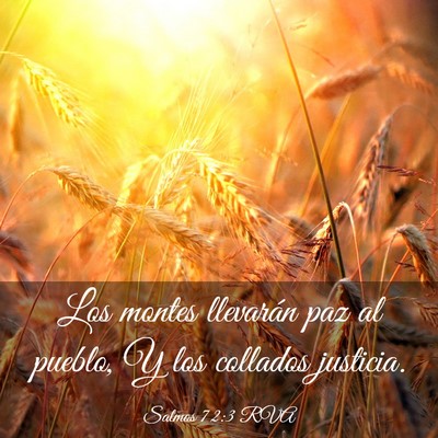 Picture 03 - Salmos 72:3 RVA - Los montes llevarán paz al pueblo, Y los - Bible Verse Picture
