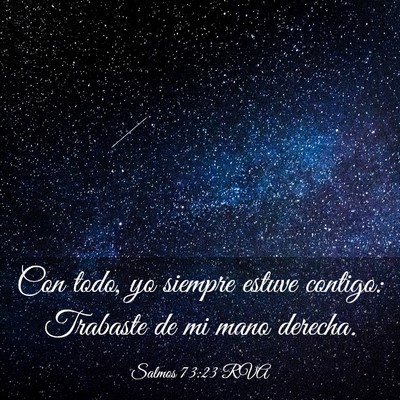 Picture 03 - Salmos 73:23 RVA - Con todo, yo siempre estuve contigo: Trabaste de - Bible Verse Picture