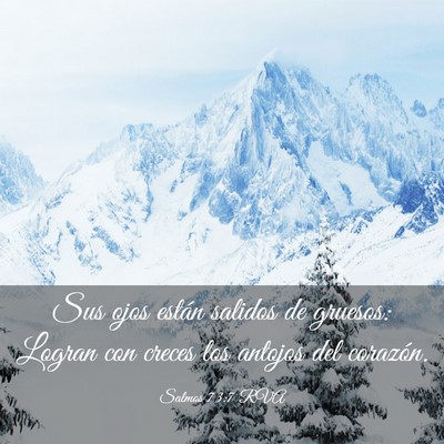 Picture 03 - Salmos 73:7 RVA - Sus ojos están salidos de gruesos: Logran con - Bible Verse Picture