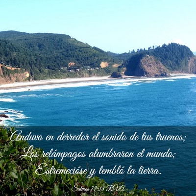 Picture 03 - Salmos 77:18 RVA - Anduvo en derredor el sonido de tus truenos; Los - Bible Verse Picture