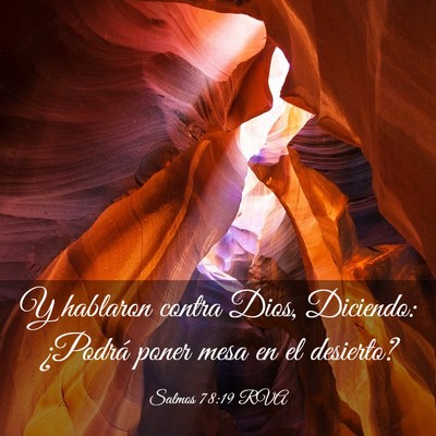 Picture 03 - Salmos 78:19 RVA - Y hablaron contra Dios, Diciendo: ¿Podrá poner - Bible Verse Picture