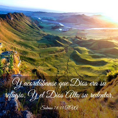 Picture 03 - Salmos 78:35 RVA - Y acordábanse que Dios era su refugio. Y el Dios - Bible Verse Picture