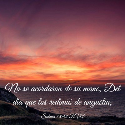 Picture 03 - Salmos 78:42 RVA - No se acordaron de su mano, Del día que los - Bible Verse Picture