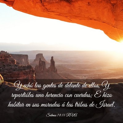 Picture 03 - Salmos 78:55 RVA - Y echó las gentes de delante de ellos, Y - Bible Verse Picture