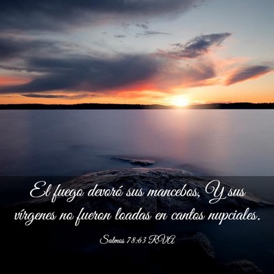 Picture 03 - Salmos 78:63 RVA - El fuego devoró sus mancebos, Y sus vírgenes no - Bible Verse Picture