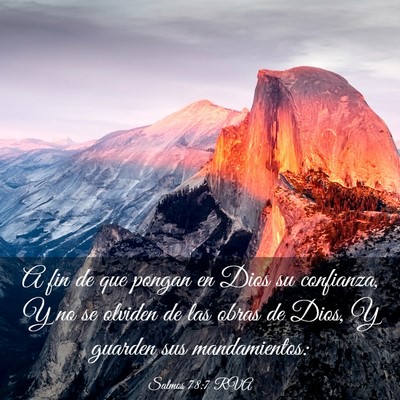 Picture 03 - Salmos 78:7 RVA - A fin de que pongan en Dios su confianza, Y no se - Bible Verse Picture