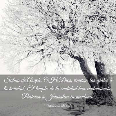 Picture 03 - Salmos 79:1 RVA - Salmo de Asaph. OH Dios, vinieron las gentes á - Bible Verse Picture