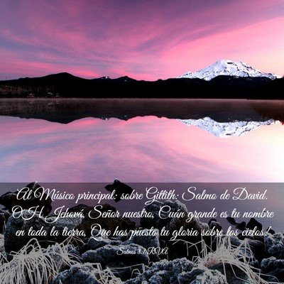 Picture 03 - Salmos 8:1 RVA - Al Músico principal: sobre Gittith: Salmo de - Bible Verse Picture
