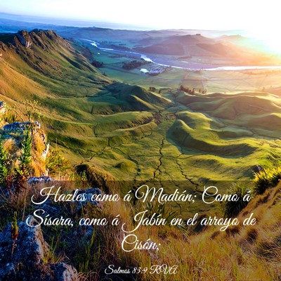 Picture 03 - Salmos 83:9 RVA - Hazles como á Madián; Como á Sísara, como á - Bible Verse Picture